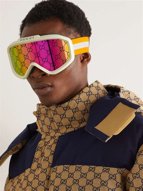 gucci skibrille weiß|gucci mirrored goggles.